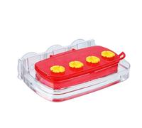 Window type bird feeder, courtyard garden hummingbird water dispenser, suitable for indoor and outdoor birds (red)