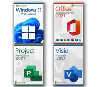 Windows 11 Professional + Project 2021 Professional + Office 2021 Professional + Visio 2021 Standard license for 3PCs