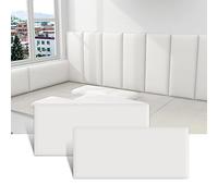 Windplusya Adesivi Murali Anti-Collisione per Bambini 3D, Adesivi Murali Vivaio Tatami Addensati, Testiera Buccia Bastone Pannelli Murali Imbottiti per Camera da Letto Dojo Play Room-White||2pack