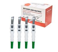 Windplusya Fasce per Matrice Dentale, Fascia per Matrice per Restauro in Metallo da 24 Pezzi, con Fermo Regolabile A 180 °, Fascia per Matrice A Rullo A Matrice Sagomata Sezionale per Corona.-Green