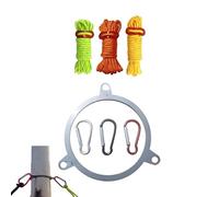 Windproof Chimney Pipe Accessories - cStove Stainless Steel Stove Pipe Kit with Rain Cap, Ring, and Carabiners for Portable Camping, Lawn, Patio, Yard, Deck, Porch, RV, or Home Campfire