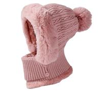 Windproof Neck Warmer - Knit Beanies For Women, Polyester Winter Hats For Women, Knitted Winter Hats | Hooded Scarf And Face Cover ForS Hiking Cycling Traveling Biking Snowboarding Lady Grandma Mother