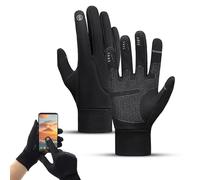 Windproof Warm Gloves with Touchscreen & Anti-Slip Grip, 2026 New Water Resistant Thermal Gloves, Waterproof Winter Glove for Men Women (Black,Large)