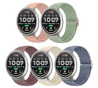 WindRen 20mm Cinturini Compatibile con Amazfit Active 3 Premium/Active2/Active/Amazfit GTS/GTS 2/2 Mini,Cinturino Intrecciato Elastico Nylon Sportivo Regolabile per Garmin Vivoactive 6/5/4