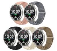 WindRen 20mm Cinturini Compatibile con Amazfit Active 3 Premium/Active2/Active/Amazfit GTS/GTS 2/2 Mini,Cinturino Intrecciato Elastico Nylon Sportivo Regolabile per Garmin Vivoactive 6/5/4