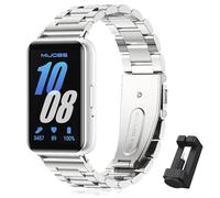 WindRen Cinturino in Metallo Compatibile con Samsung Galaxy Fit 3,Senza Gap Cinturino di ricambio per Samsung Galaxy Fit 3 Argento