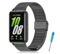 WindRen Cinturino per Samsung Galaxy Fit 3, Regolabili Cinturini in Acciaio Inossidabile in Metallo Cinturino per Samsung Galaxy Fit 3 Nero