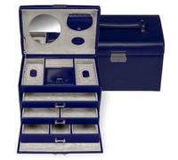 Windrose Merino Scatol portagioie blu scuro, pelle sintetica, donna