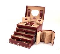 WINDROSE scatola di gioielli Merino Moda Jewelry Box Red