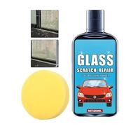 Windschutzscheiben Kratzerentferner - 120ml Autoglas Polierflüssigkeit mit, Glas Restaurations Beschichtung | Auto Glas Reiniger Politur für Autos LKW SUV Wohnmobil streifenfreier Glanz Kratze