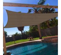 Windscreen4less 8' x 12' Sun Shade Sail Rectangle Outdoor Canopy Cover UV Block for Backyard Porch Pergola Deck Garden Patio (Brown)