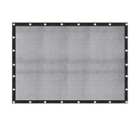 Windscreensupplyco Telone in rete 60-70% 3,4 m x 3,5 m, tessuto ombreggiante a 9 aghi lavorato a maglia, resistente, nero con occhielli per serra, giardino, pergolato, piscine, autocarro con cassone