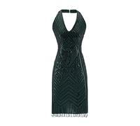 WIndsfinr Vestito Donna Anni 20,Great Gatsby Dress Vestiti Charleston Donna Anni 20 Vestito Frange Donna Vestito Vintage Donna Flapper Anni '20 Gatsby Accessori Anni 20