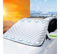 Windshield Cover for Ice and Snow - Car Windshield Snow Cover, 9 Magnetic Edges Thickened, Waterproof Frost Guard for SUV, Truck, Sedan, Van (Sedan version)