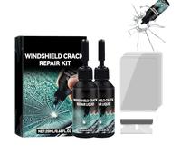 Windshield Crack Repair Kit - 5-Minute Quick Fix for Long Cracks, Long-Lasting Glass Repair Liquid for Cracks for Windshields, Windows, Mirrors, All Crack Types (2pcs)