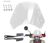 Windshield Motorcycle - Wind Resistant Scooter Windshield | Streamlined Aerodynamic Console Extension, Windscreens & Parts for Adventure Biking Highway Commuting Rain Sport Riding Track