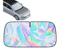 Windshield Sun Shade, Front Car Sun Blocker, 55,91 x 31,5 pollici Foldable Reflective Shield, Dashboard Heat Protection for Summer Driving, Road Trips, Interruttori, Parcheggio Lotto e Outdoor Camping