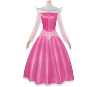 Windskids Aurora Costume Donna Bella Addormentata Principessa Aurora Vestito da Sera per Fancy Dress Up Halloween Natale Carnevale Festa Compleanno Mascherata Performance Aurora Costume, Blu, Rosa