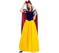 Windskids Biancaneve Costume con Fascia Donna Cosplay Fairy Tale Snow White Elegante Vintage Velluto Maxi Vestito da Sera e Mantello per Halloween Natale Carnevale Festa Mascherata Performance Costume