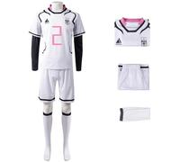 Windskids Blue Lock Costume Rosa Bianco Top Pantaloncini Calzini Set Itoshi Rin Isagi Yoichi Mikage REO Hyouga Yuu Uniforme Calcio Scarpe da Ginnastica per Halloween Carnevale Festa Anime Costume