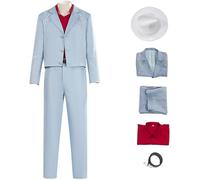 Windskids Bruno Costume Uomo Cosplay MV Die with A Smile Mars Vintage Uniforme Giacca Camicia Pantaloni Cintura con Cappello Set per Halloween Natale Carnevale Festa Mascherata Performance Costume
