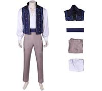 Windskids Fiyero Costume Uomo Cosplay Movie Wicked Principe Fiyero Uniforme Gilet Camicia Pantaloni Cintura Set per Fancy Dress Up Halloween Carnevale Festa Compleanno Performance Costume