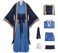 Windskids Jinshi Costume Uomo Cosplay Apothecary Diaries Jinshi Hanfu Uniforme Tunica Top Gonna Cintura Copricapo Set per Fancy Dress Up Halloween Carnevale Festa Mascherata Anime Performance Costume