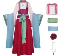 Windskids Maomao Costume Donna Apothecary Diaries Mao Mao Fata Hanfu Uniforme Vestito Cintura con Corsage Collana Set per Fancy Dress Up Halloween Carnevale Festa Mascherata Anime Performance Costume