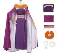 Windskids Matangi Costume Donna Cosplay Moana 2 Matangi Uniforme Vestito Mantella Collo di Pelliccia Collana Cintura Set per Halloween Carnevale Festa Compleanno Performance Costume