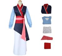 Windskids Mulan Costume Donna Cosplay Generali Eroi Hua Hua Mulan Hanfu Kung Fu Uniforme Set per Halloween Carnevale Festa Compleanno Mascherata Anime Performance Costume