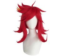 Windskids Niffty Cosplay Parrucca Donna Fancy Dress Up Inferno Demone Niffty Borgogna Corto Anime Wig per Halloween Carnevale Festa Mascherata Costume Accessori Parrucca
