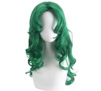Windskids Sailor Neptune Cosplay Parrucca Donna Verde Lungo Fluffy Ondulato Parrucca Sailor Neptune Kaiou Michiru Halloween Carnevale Festa Compleanno Mascherata Performance Accessori Anime Wig