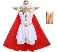 Windskids She Ra Costume Donna Cosplay Anime Eternia Principessa Adora Trasformazione She Ra Combattimento Uniforme con Mantello Parapolso per Halloween Carnevale Festa Compleanno Performance Costume