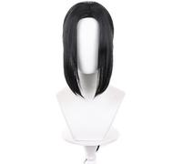 Windskids Uchiha Cosplay Parrucca Uomo Nero 70cm Lungo Capelli Lisci Parrucca Anime Ninja Uchiha Halloween Carnevale Festa Compleanno Mascherata Performance Costume Accessori Anime Wig