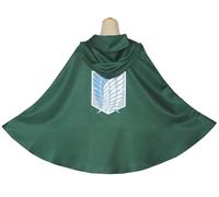 Windskids Wings of Liberty Costume Adulto Cosplay AOT Scout Regiment Wings of Liberty Mantella con Cappuccio Giacca per Fancy Dress Up Halloween Carnevale Festa Mascherata Anime Costume, Verde