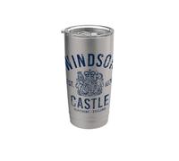 Windsor Castle Est. 1070 Berkshire England - Stampa marina invecchiata Bicchiere termico in acciaio inox doppia parete