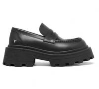 Windsor Smith Scarpe Da Donna In Pelle Nera Mocassini Platform Chunky - True