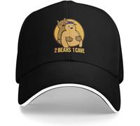 Windsoul Berretto da Baseball Classico Due orsi Snapback cap Cappello da Festa in Schiuma Rugby Regalo da Donna Maschile
