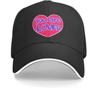 Windsoul Berretto da Baseball Non Dimenticare mai: Sei Amato Cuore Cappello con Pompon Visiera da Uomo Nero Fresco