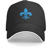 Windsoul Berretto da Baseball Quebec Francia Blu Fleur de Lys Stile Moderno PQ QC Royal French Français su Sfondo Bianco Fresco