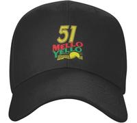 Windsoul Classico 51 Mello Yello Cole Trickle Days of Thunder Berretto da Baseball Cappelli Berretto da Baseball Cappello Divertente Cappello da Donna Regalo da Uomo Nero