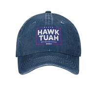 Windsoul Classico retrò Bandiera Americana Hawk Tuah 24 Sputare su Quel Thang Berretto da Baseball per Uomo Donna Distressed Denim Lavato Copricapo Cappelli da Esterno Fresco