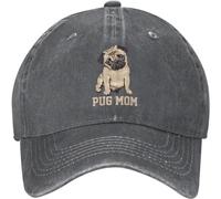 Windsoul Vintage Lavato Distressed Regolabile Pug Mamma Cane da Donna Denim Berretto da Baseball Mamma Trucker Cappello cap per Le Donne Unisex Fresco