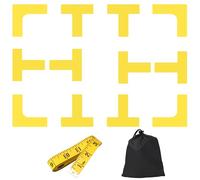 Windspeed 12+2P Pickleball Court Marker Kit ufficiale Pickleball Lines Marking Marker Throw Down Marker per interni ed esterni, con metro a nastro da 3 metri/borsa per la conservazione