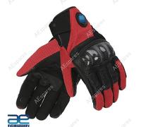 Windstorm Equitazione Guanti Nero & Rosso Per Reale Enfield Rider Aes