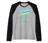 Windsurf Life Begins At 20 Knots Motivazione Windsurfer Maglia con Maniche Raglan