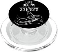 Windsurf Life Begins At 20 Knots Motivazione Windsurfer PopSockets PopGrip per MagSafe