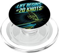 Windsurf Life Begins At 20 Knots Motivazione Windsurfer PopSockets PopGrip per MagSafe