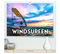Windsurfen - Wellen und Wind (hochwertiger Premium Wandkalender 2026 DIN A2 quer), Kunstdruck in Hochglanz: Mehr Wind als Welle.