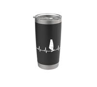 Windsurfer Cuore pulsante Amante del windsurf Bicchiere termico in acciaio inox doppia parete